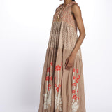 Abito s/m fiori piazzati Maxi Hippydress Sleeveless MHS TD1 CR1 yvonne s.