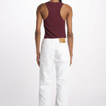 Denim LINDY combo stretto cropped LINDY WHITE true avenue
