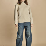 felpa double con cappuccio. PUL0123 BLA0225W soeur
