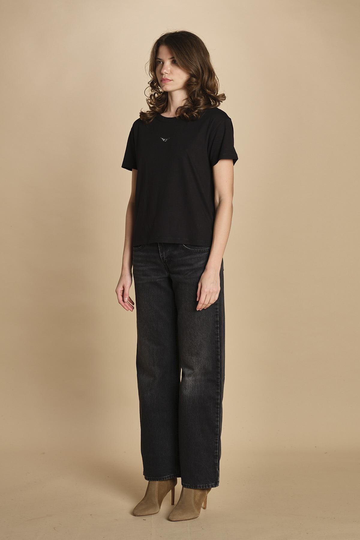 t-shirt con ali di strass. JWTS01669 NPIR 001 zadig & voltaire