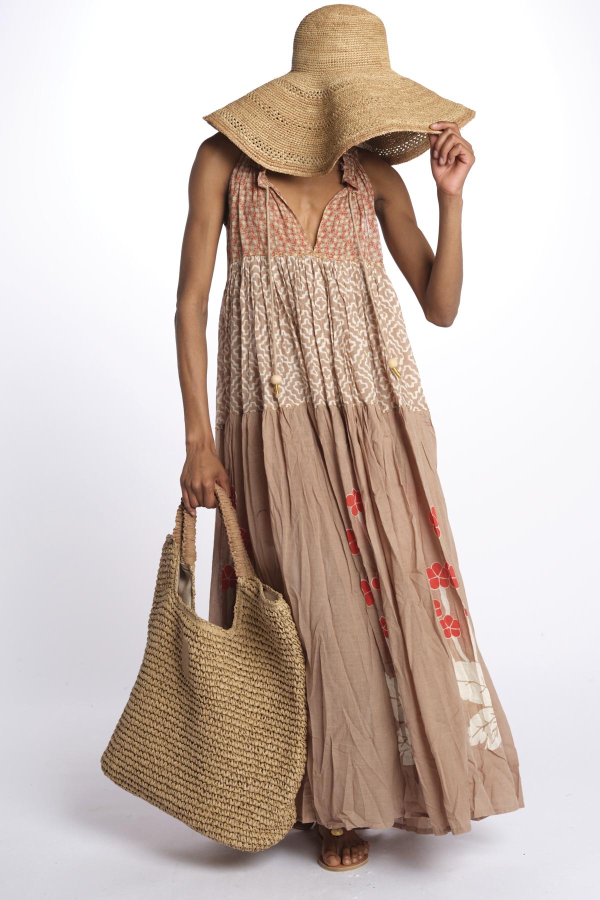 Abito s/m fiori piazzati Maxi Hippydress Sleeveless MHS TD1 CR1 yvonne s.