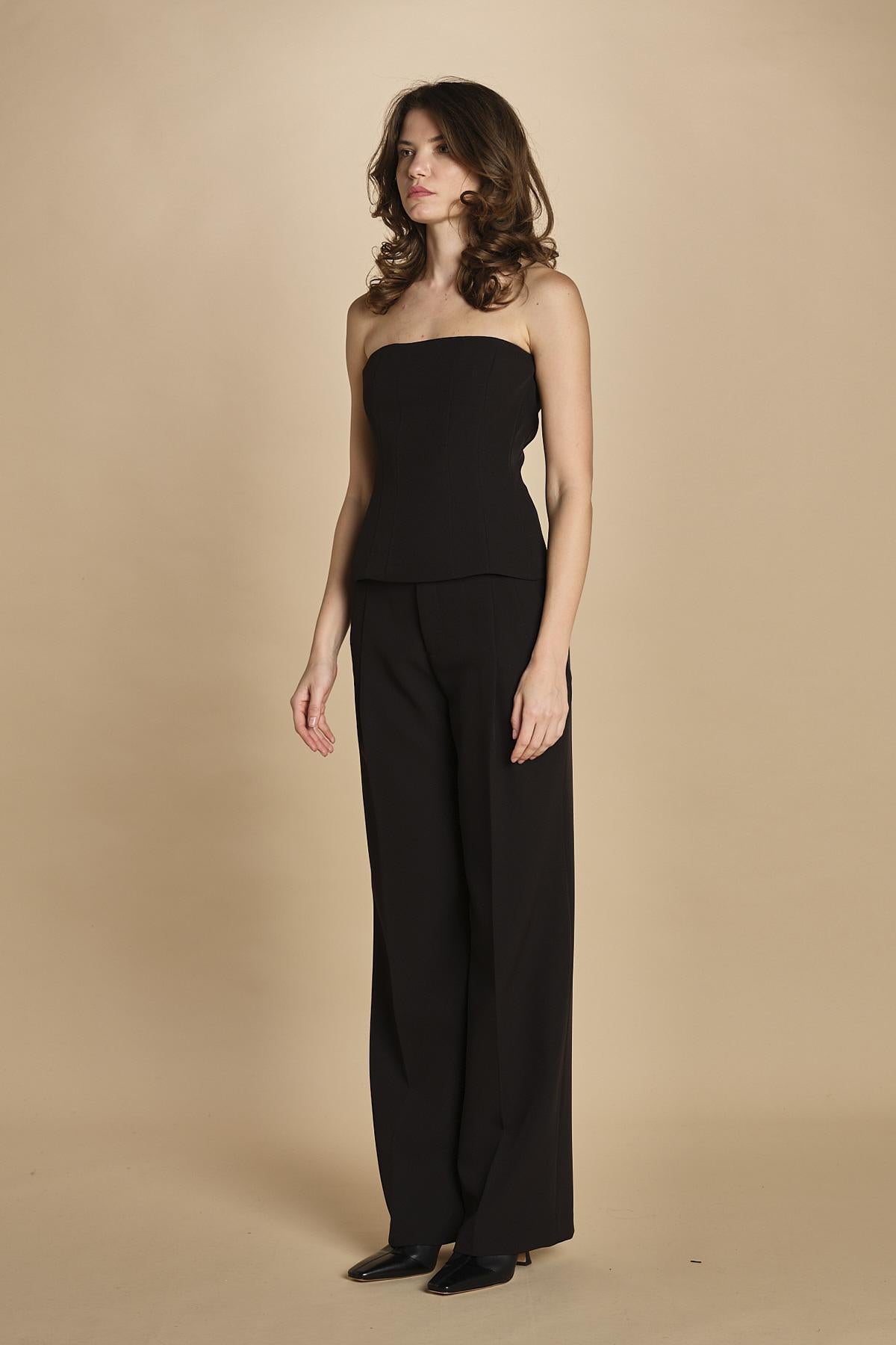 top bustier in cady 31351-313 NERO 29 federica tosi