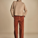 pantalone dritto in fustagno OLIMPIA RUSSETED true avenue