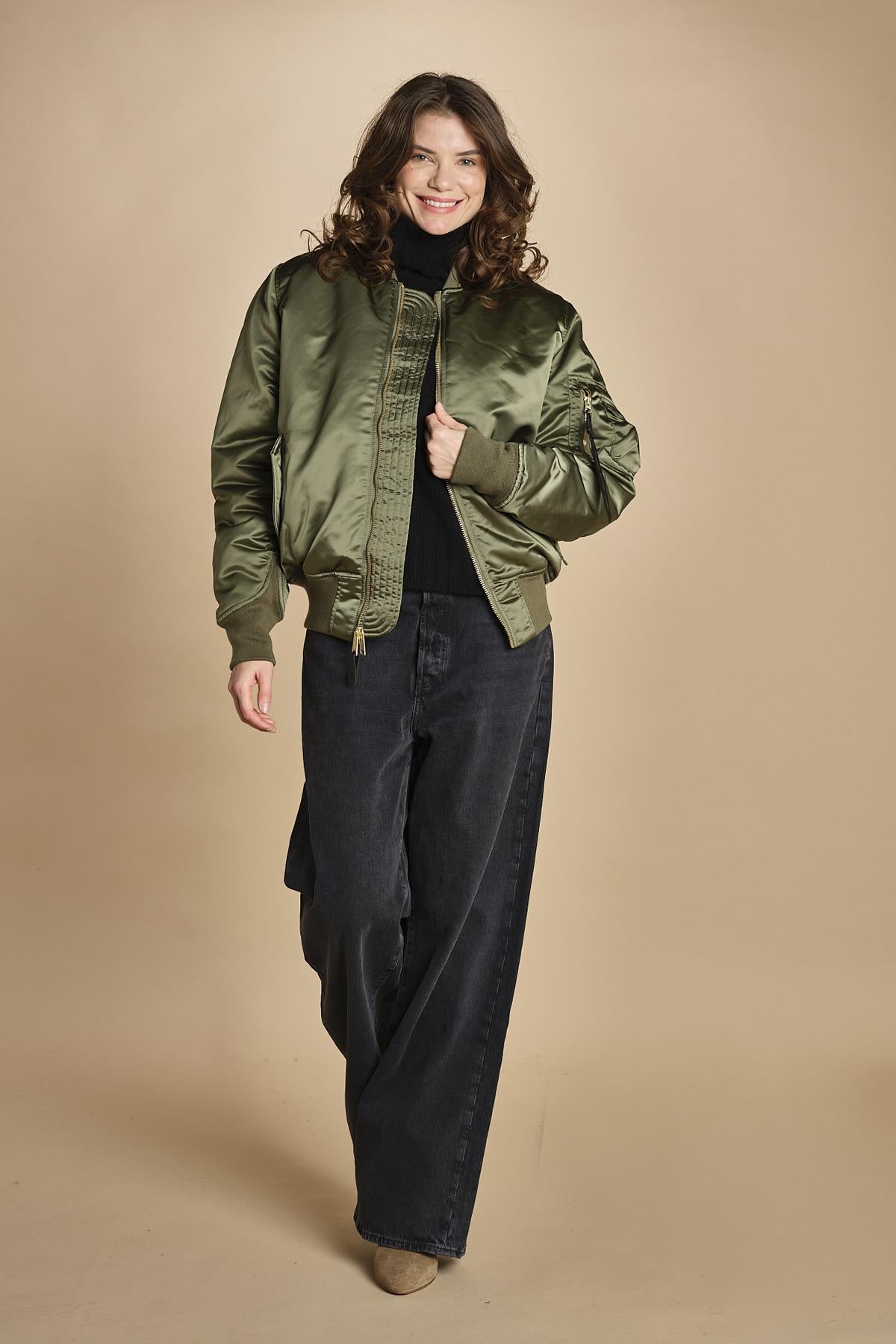 bomber unisex nylon raso 756111 MA1 SAGE GREEN alpha