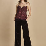 top con spalline sottili. WWCR01298 BURGUNDY 540 zadig & voltaire