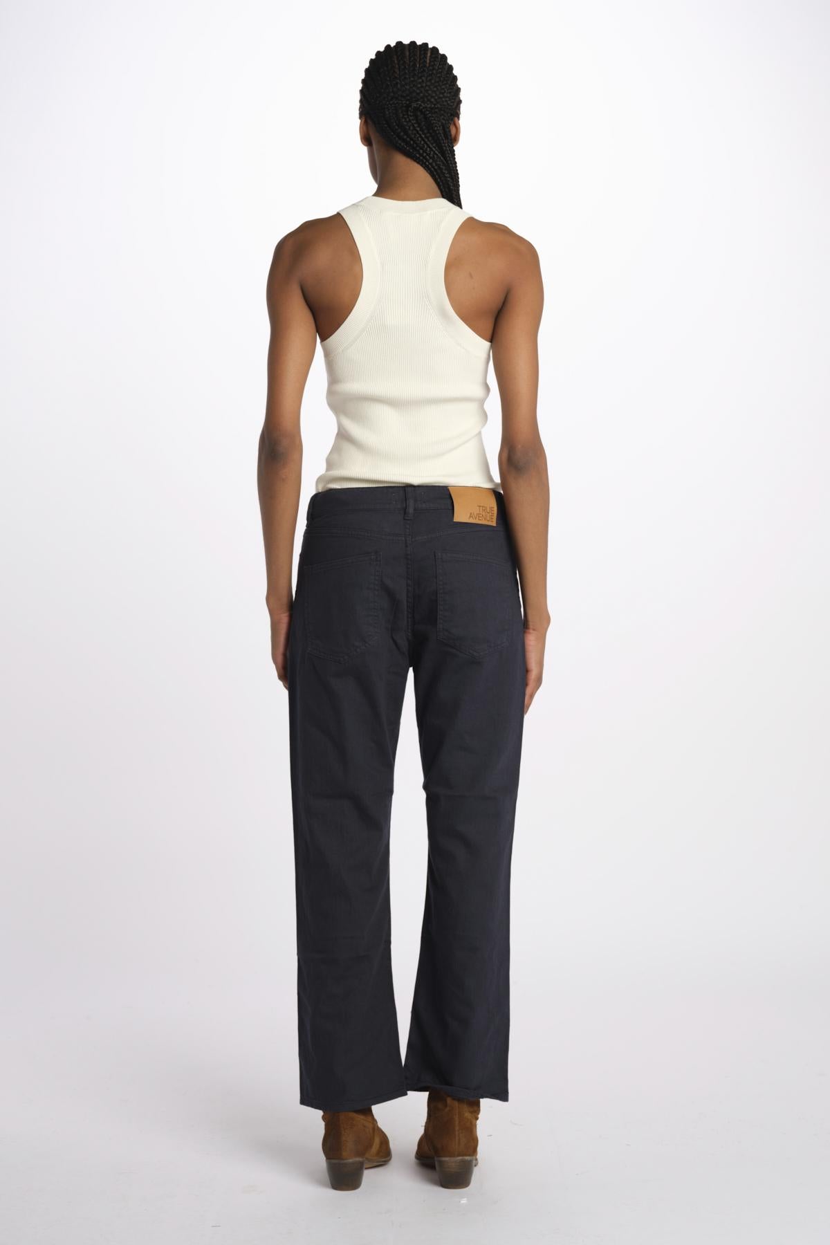 Denim LINDY combo stretto cropped LINDY NAVY true avenue