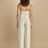 pantalone con pinces 30804-313 LATTE 02 federica tosi