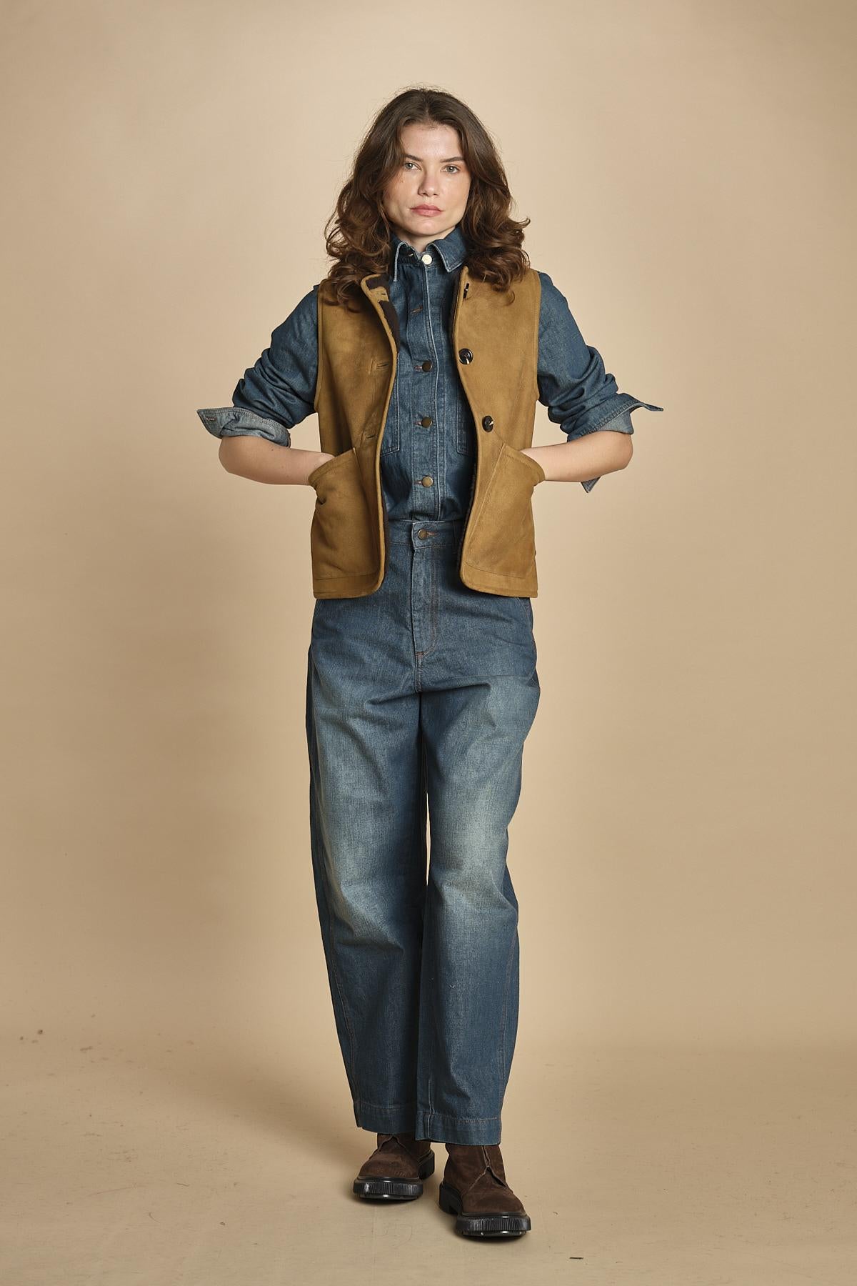 gilet di montone reversibile. BLS1605 KAK2325S soeur