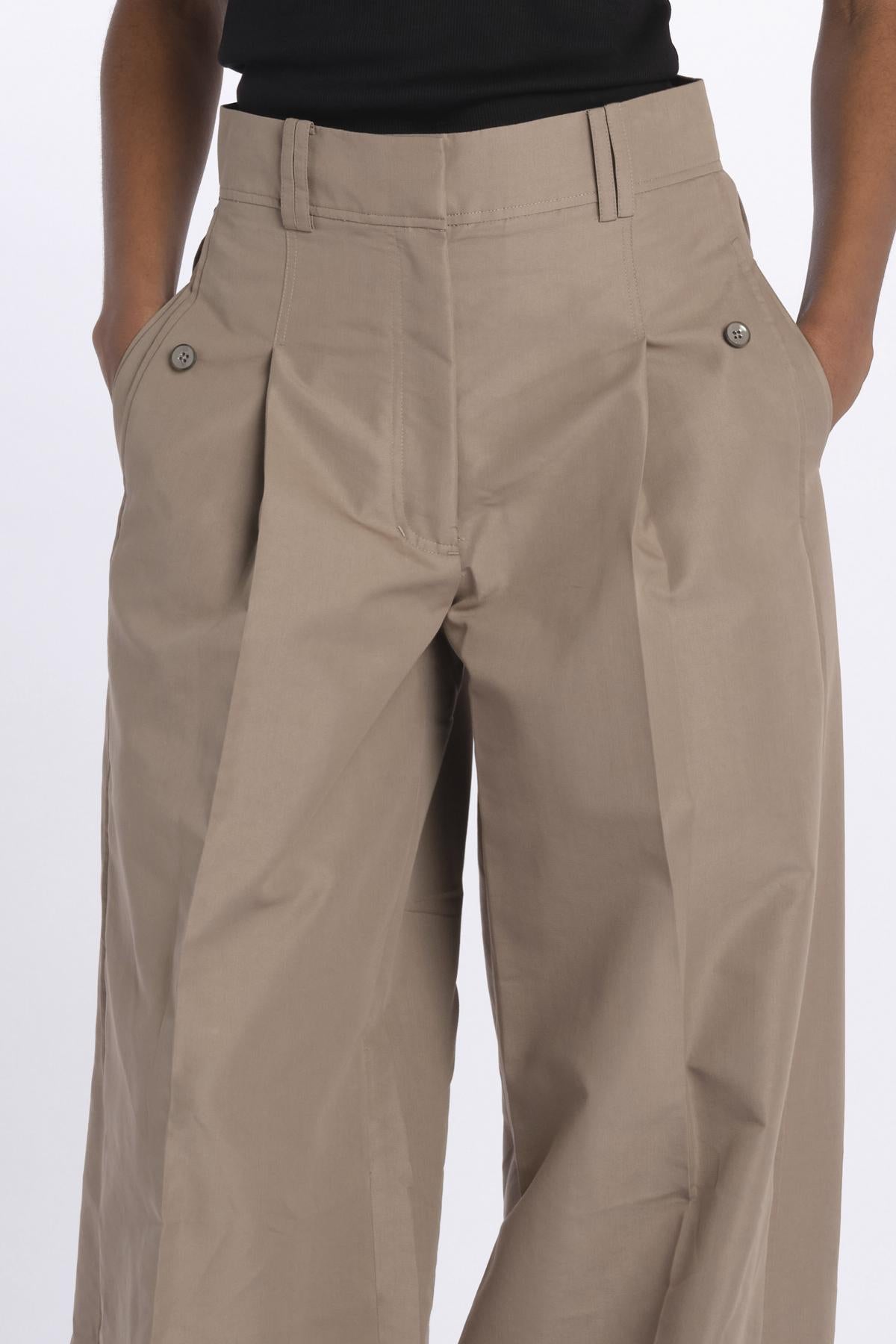 Pantalone HIGH WAIST pences con risvolto 51279LCO STONEGREY phillip lim