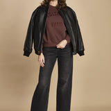 felpa girocollo. JWSS01674 BURGUNDY 540 zadig & voltaire