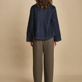 giubbino in denim. J423B912 MIDNIGHT RINSE MIDRI the GREAT