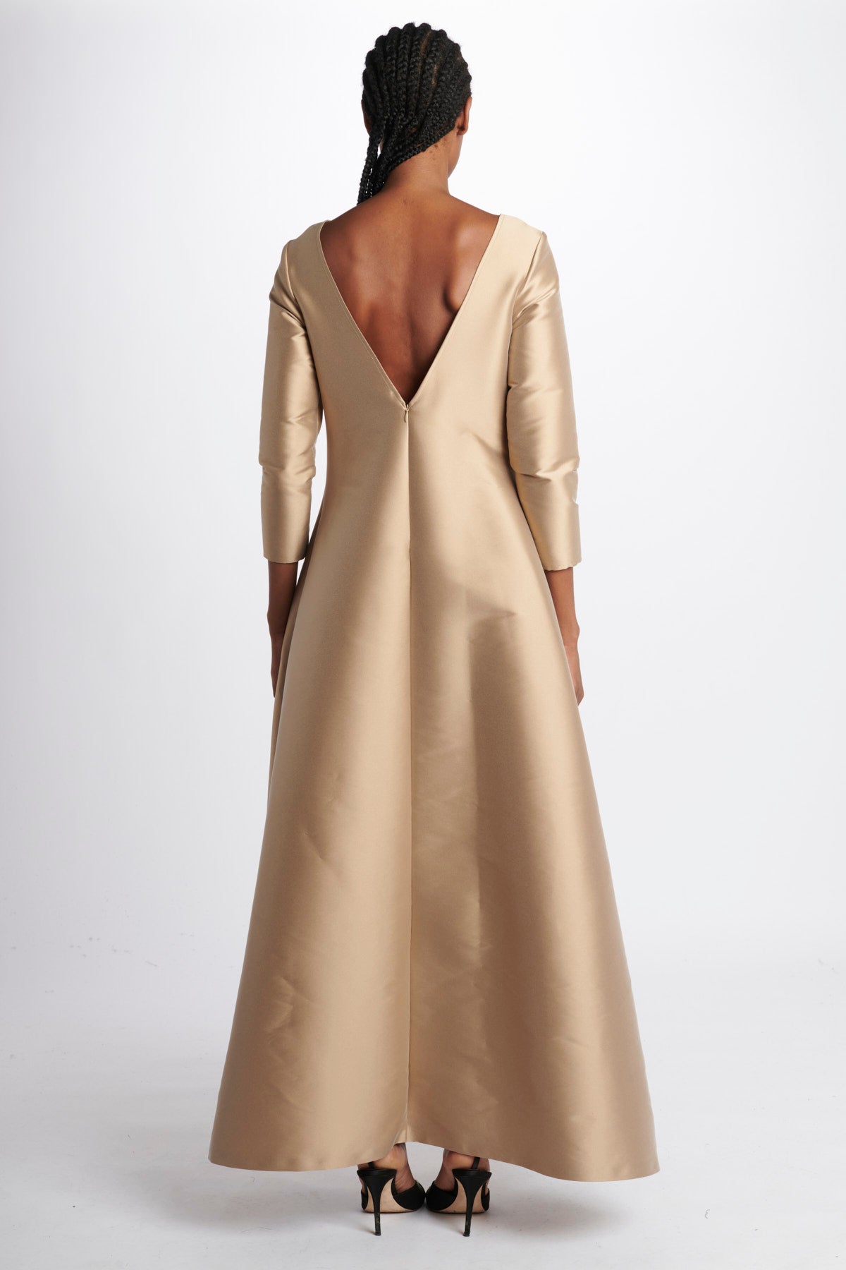 Abito lungo m/l svasato duchesse TV327 11001 co.go 