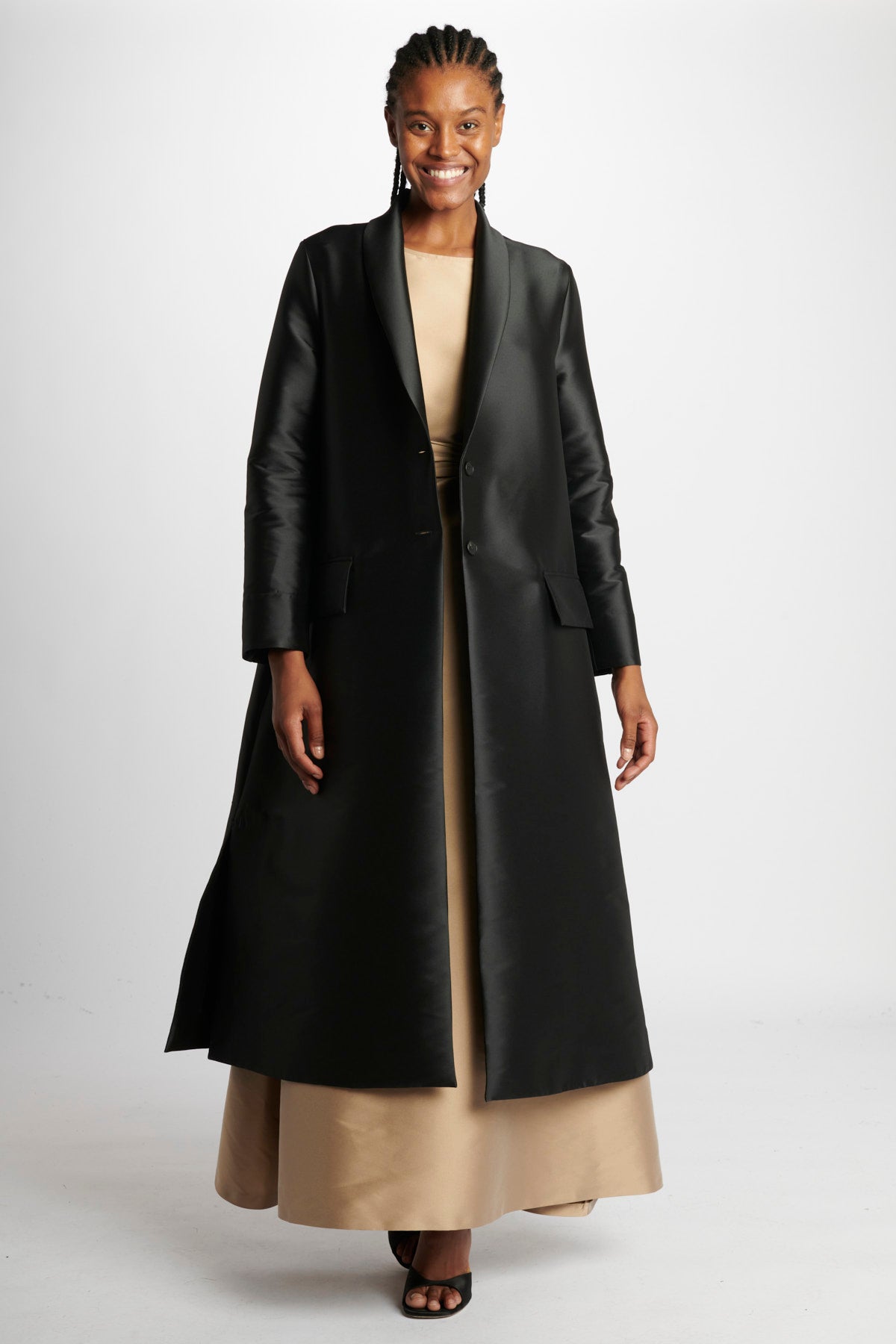 Abito lungo m/l svasato duchesse TV327 11001 co.go 