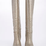 Stivale platino tacco 7,5 cm ST1580 PLATINO l'arianna 