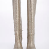 Stivale platino tacco 7,5 cm ST1580 PLATINO l'arianna 