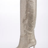 Stivale platino tacco 7,5 cm ST1580 PLATINO l'arianna 