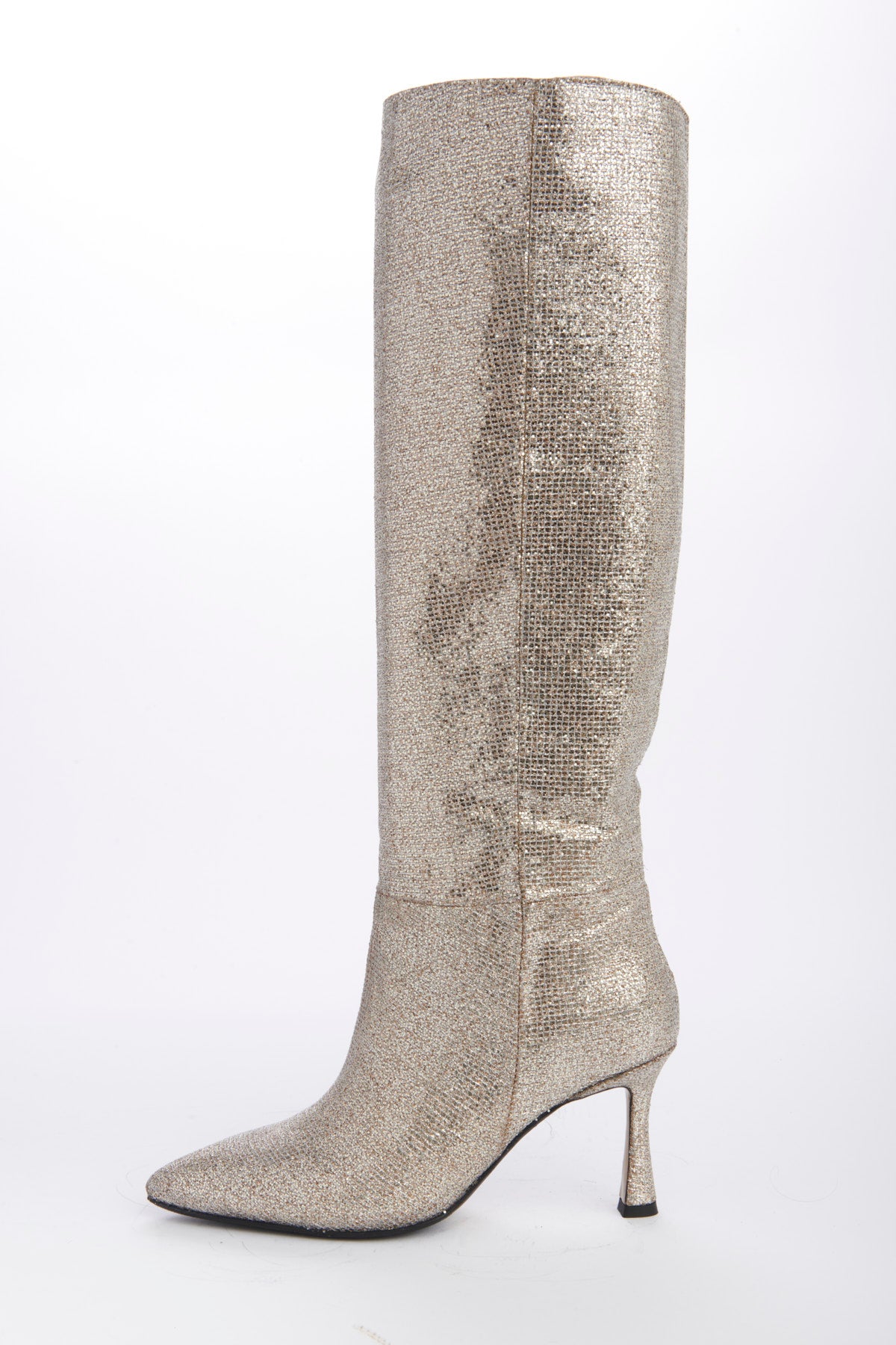 Stivale platino tacco 7,5 cm ST1580 PLATINO l'arianna 