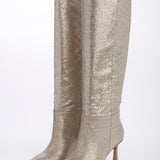 Stivale platino tacco 7,5 cm ST1580 PLATINO l'arianna 