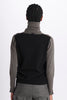 Colour block buttoned turtleneck