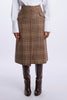 Longuette skirt with wales wrap