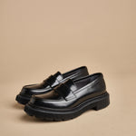 mocassino liscio 159 BLACK adieu 