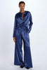 2-pleat satin trousers