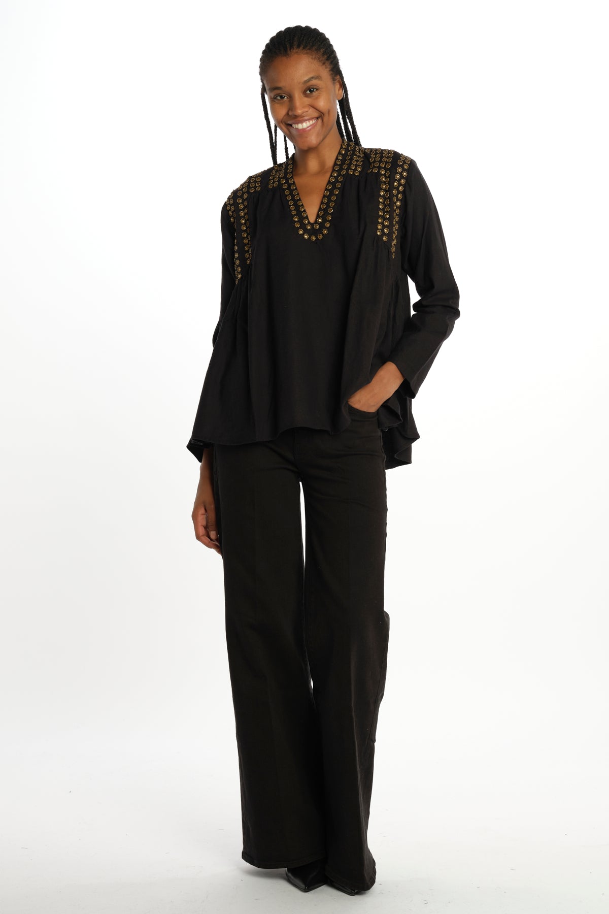  BLING BLOUSE BLACK v de vinster 