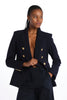 Double breasted jacket with gold buttons