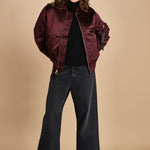 bomber unisex nylon raso 756111 MA- 608 DARK CHERRY alpha 