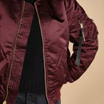 bomber unisex nylon raso 756111 MA- 608 DARK CHERRY alpha 
