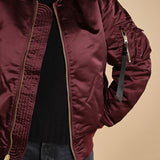 bomber unisex nylon raso 756111 MA- 608 DARK CHERRY alpha 