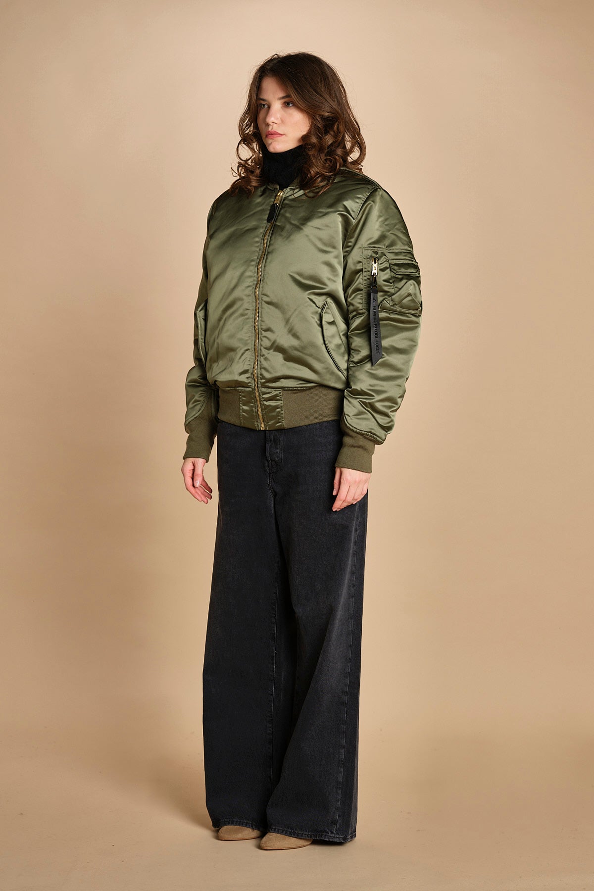 bomber unisex nylon raso 756111 MA1 SAGE GREEN alpha 
