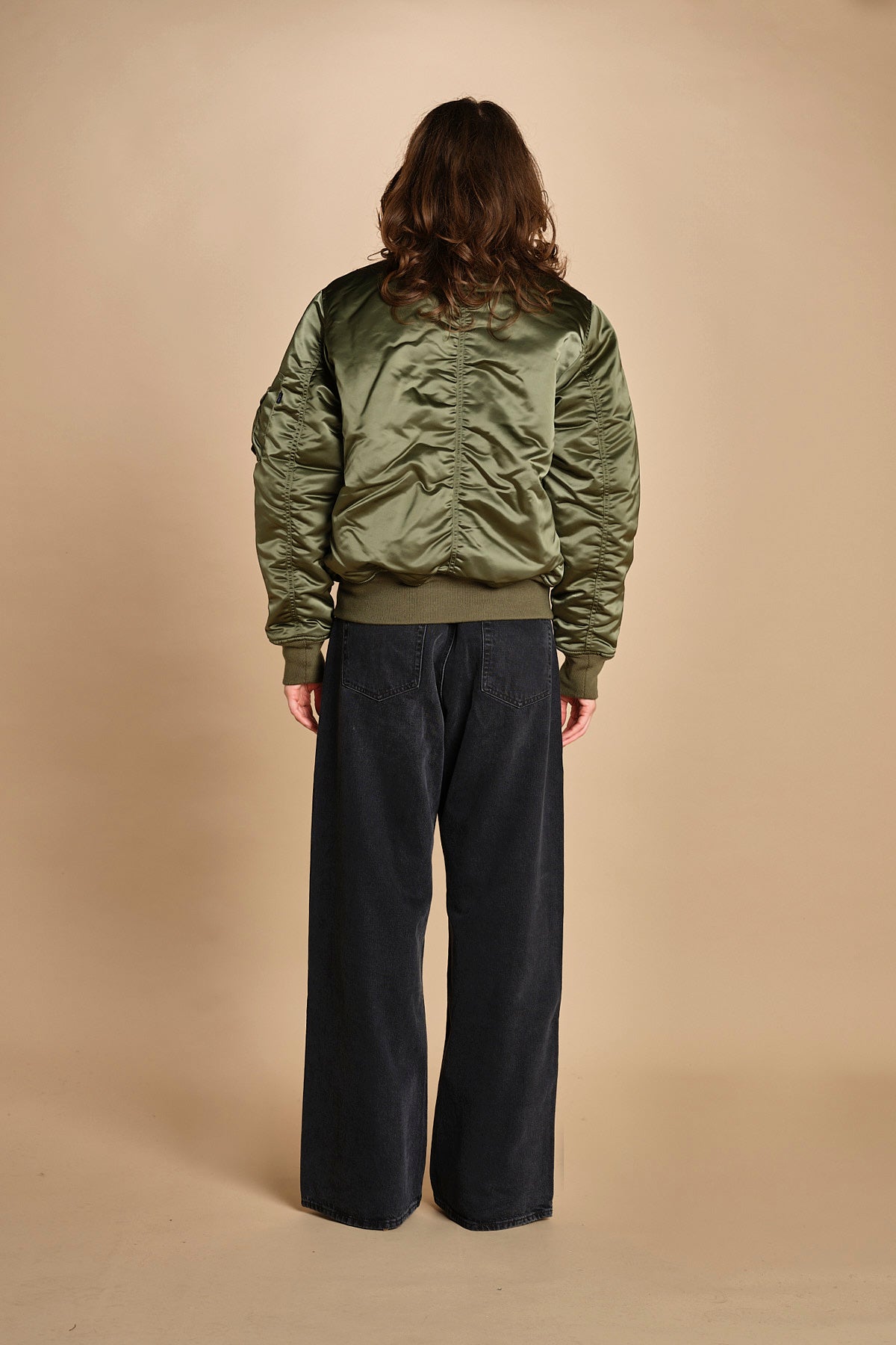 bomber unisex nylon raso 756111 MA1 SAGE GREEN alpha 