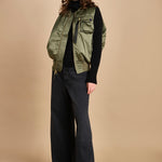 gilet unisex in nylon raso 758102 MA1 SAGE GREEN alpha 