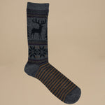 calze con alce 15032700 DEER SNOW M.GREY anonymous 