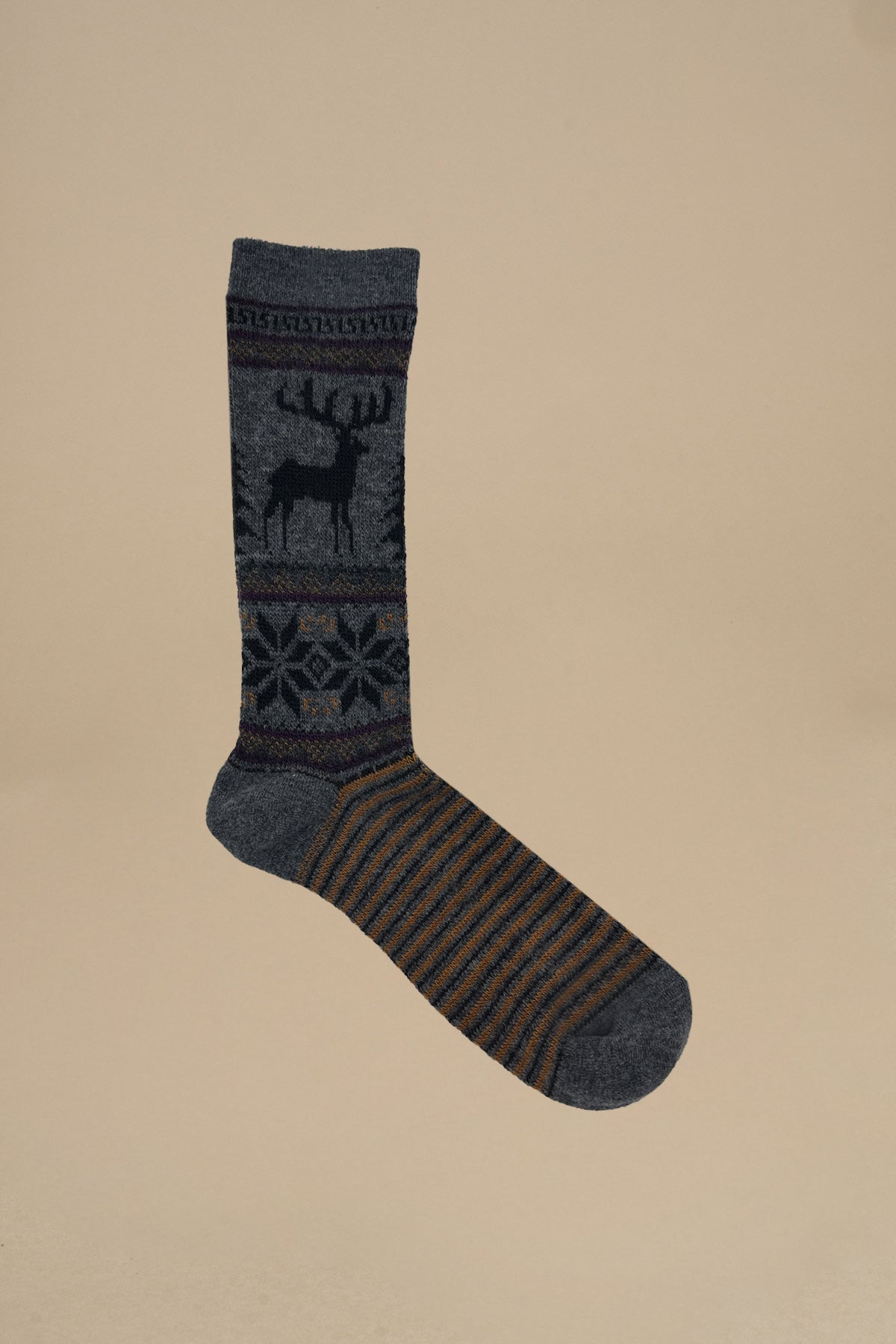 calze con alce 15032700 DEER SNOW M.GREY anonymous 