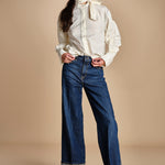 MIRANDA  camicia collo sciarpa MIRANDA BLOUSE CREAM antik batik 