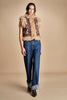 gilet  ricamato con montone