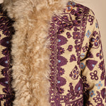 giacca ricamata con montone SANDORA JACKET CAMEL antik batik 