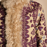 giacca ricamata con montone SANDORA JACKET CAMEL antik batik 