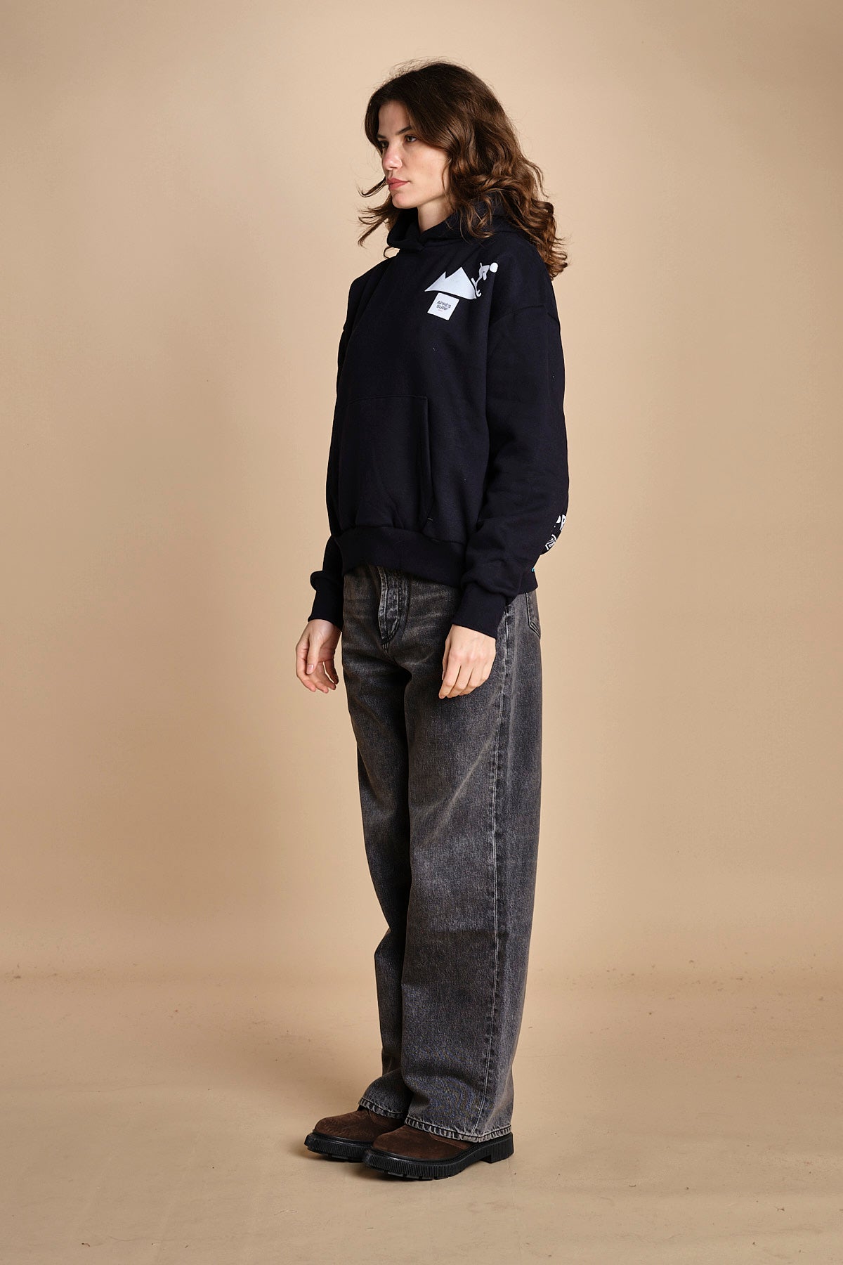 felpa con cappuccio ICE ICE NAVY ZERMATT apres surf 