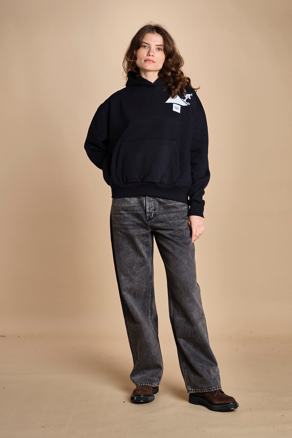 felpa con cappuccio ICE ICE NAVY ZERMATT apres surf 