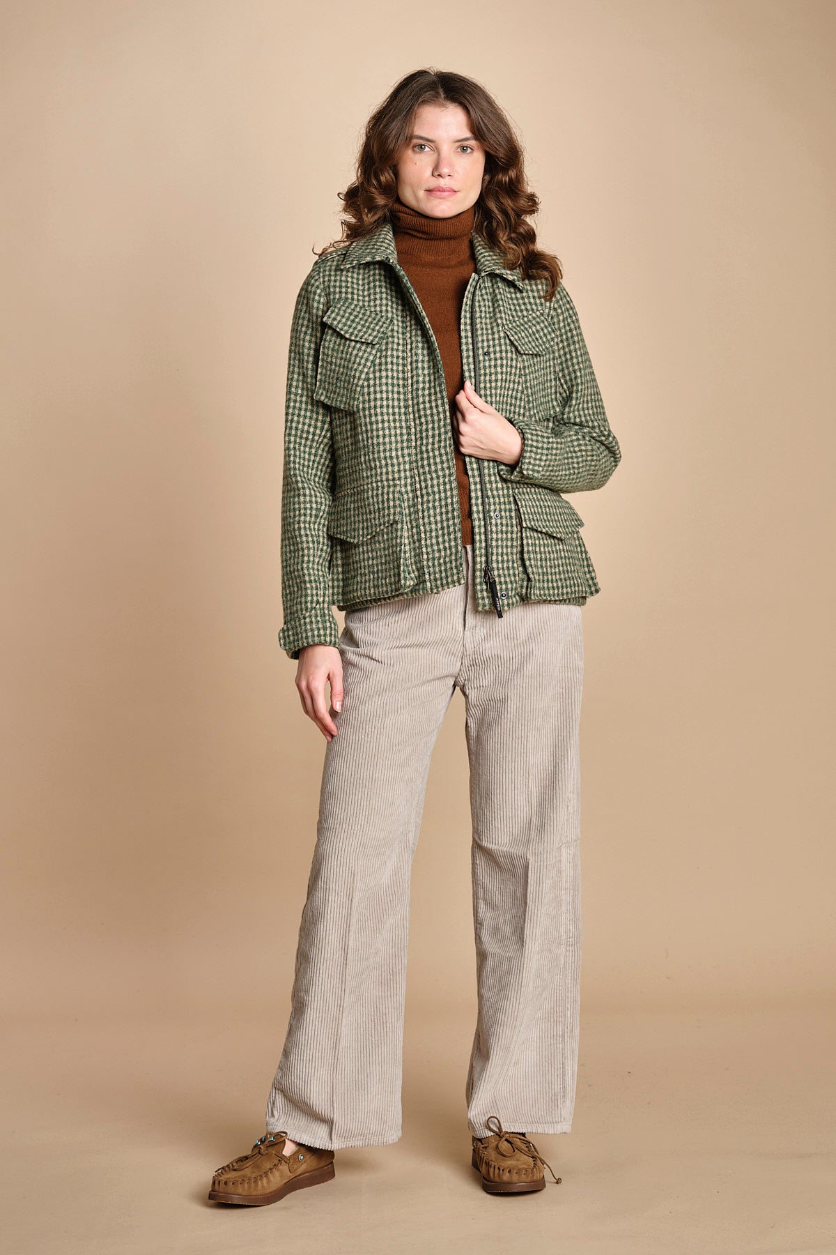 field jacket quadretti 1243 40373 aspesi 