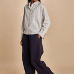camicia quadri con collo rotondo 5432 40042 aspesi 