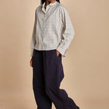 camicia quadri con collo rotondo 5432 40042 aspesi 