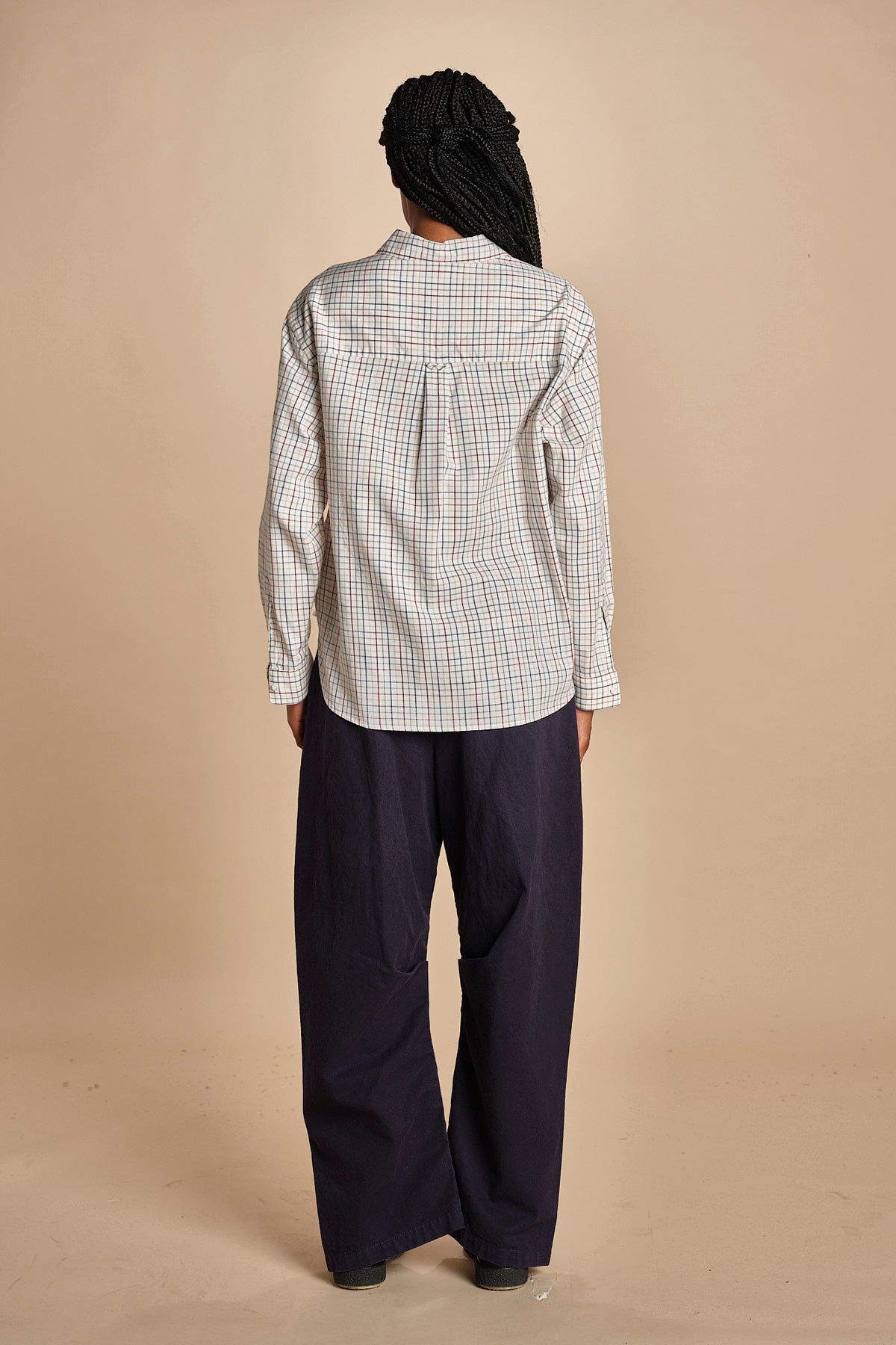 camicia quadri con collo rotondo 5432 40042 aspesi 
