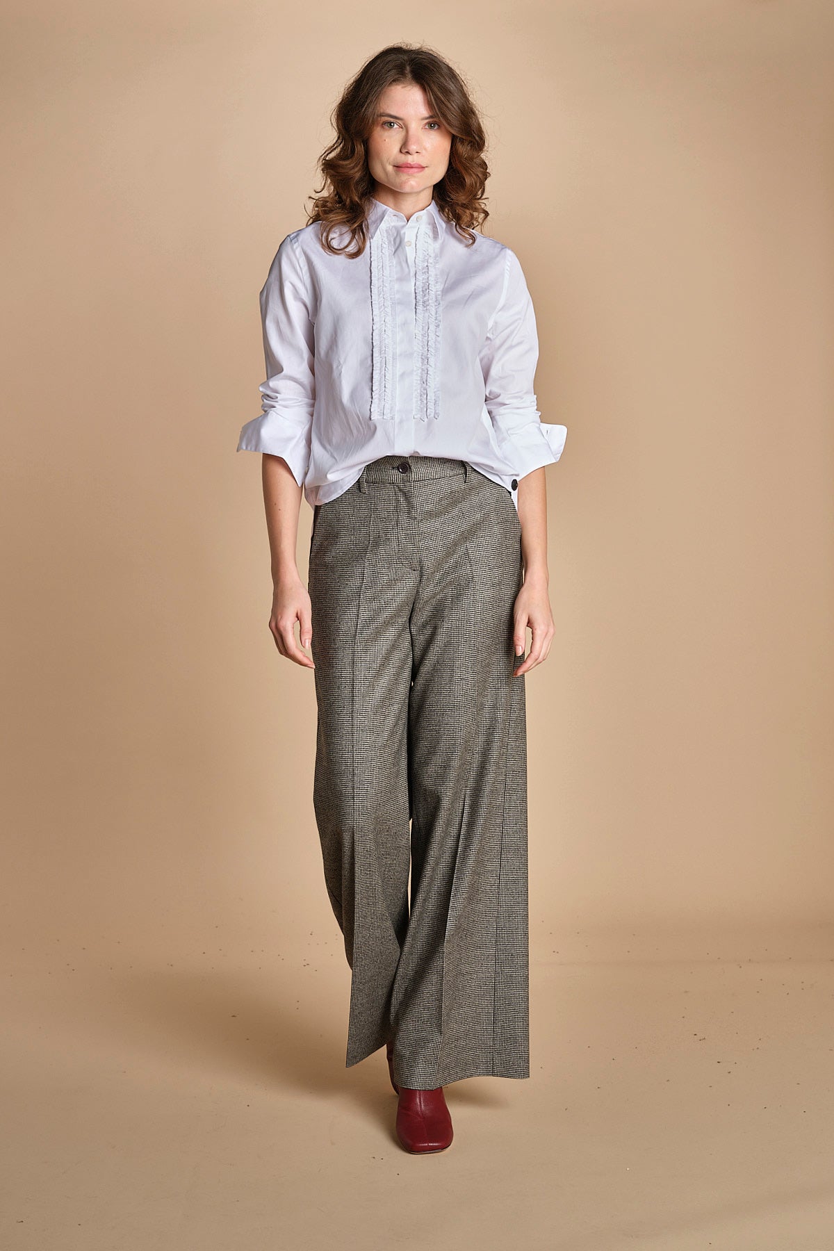 camicia con rouches 5434 07072 aspesi 
