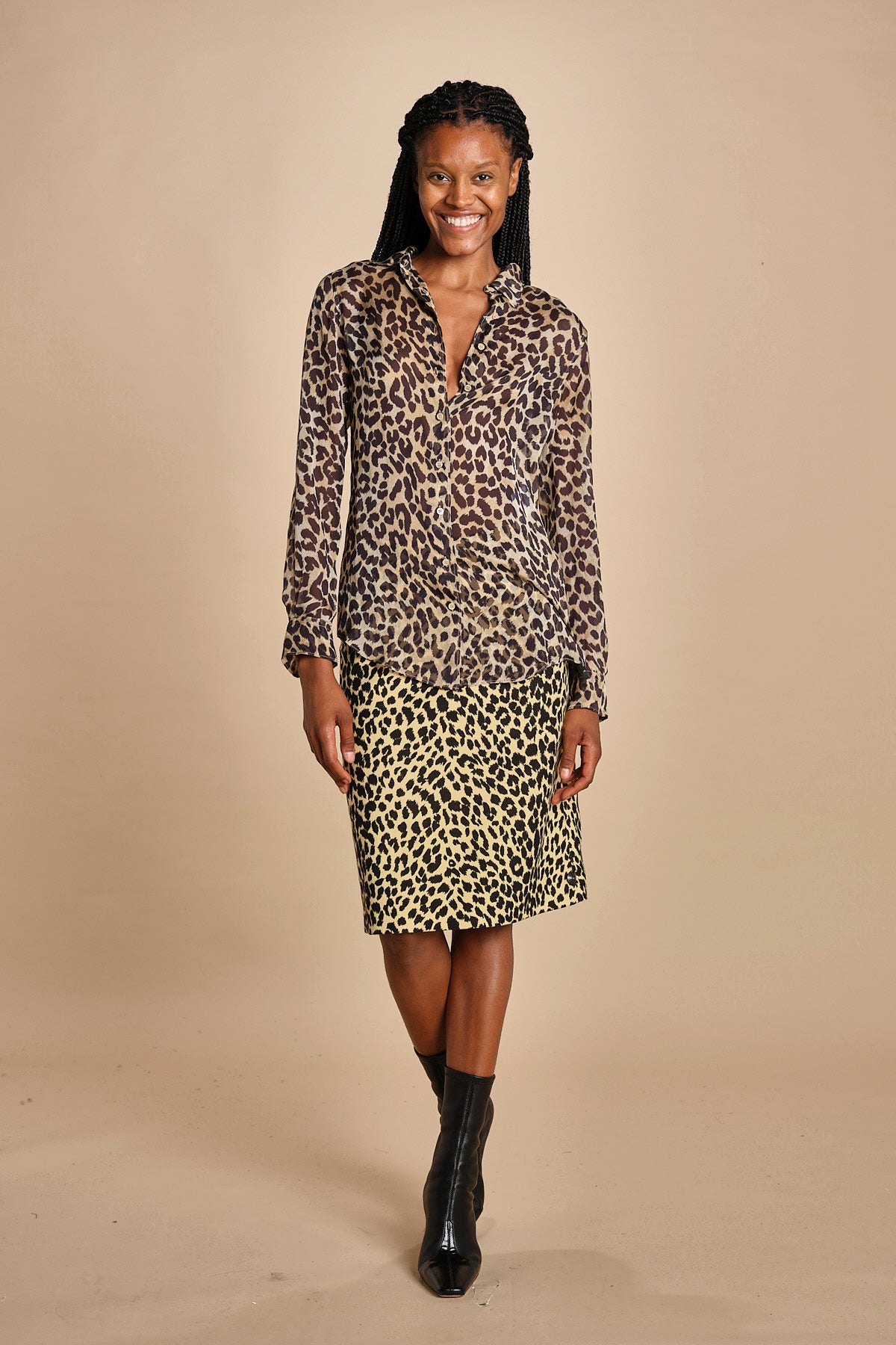 camicia di seta maculata 5440 12111 aspesi 