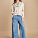 maglia over traforata BAUSCA ECRU ba&sh 