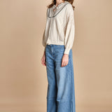 maglia over traforata BAUSCA ECRU ba&sh 